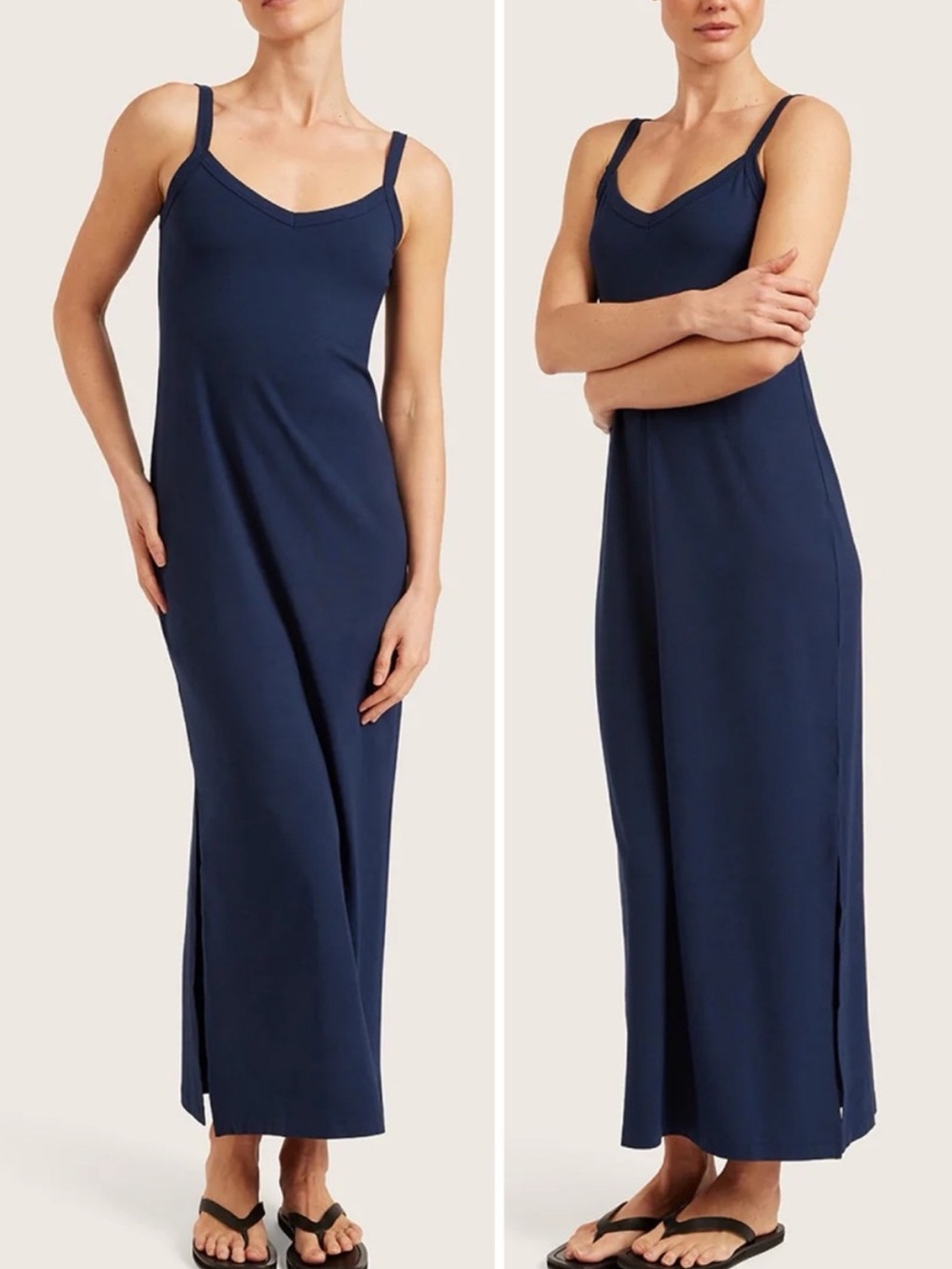 Boody V-Neck Slip Dress - Navy XS NEW WITH TAGS NWT